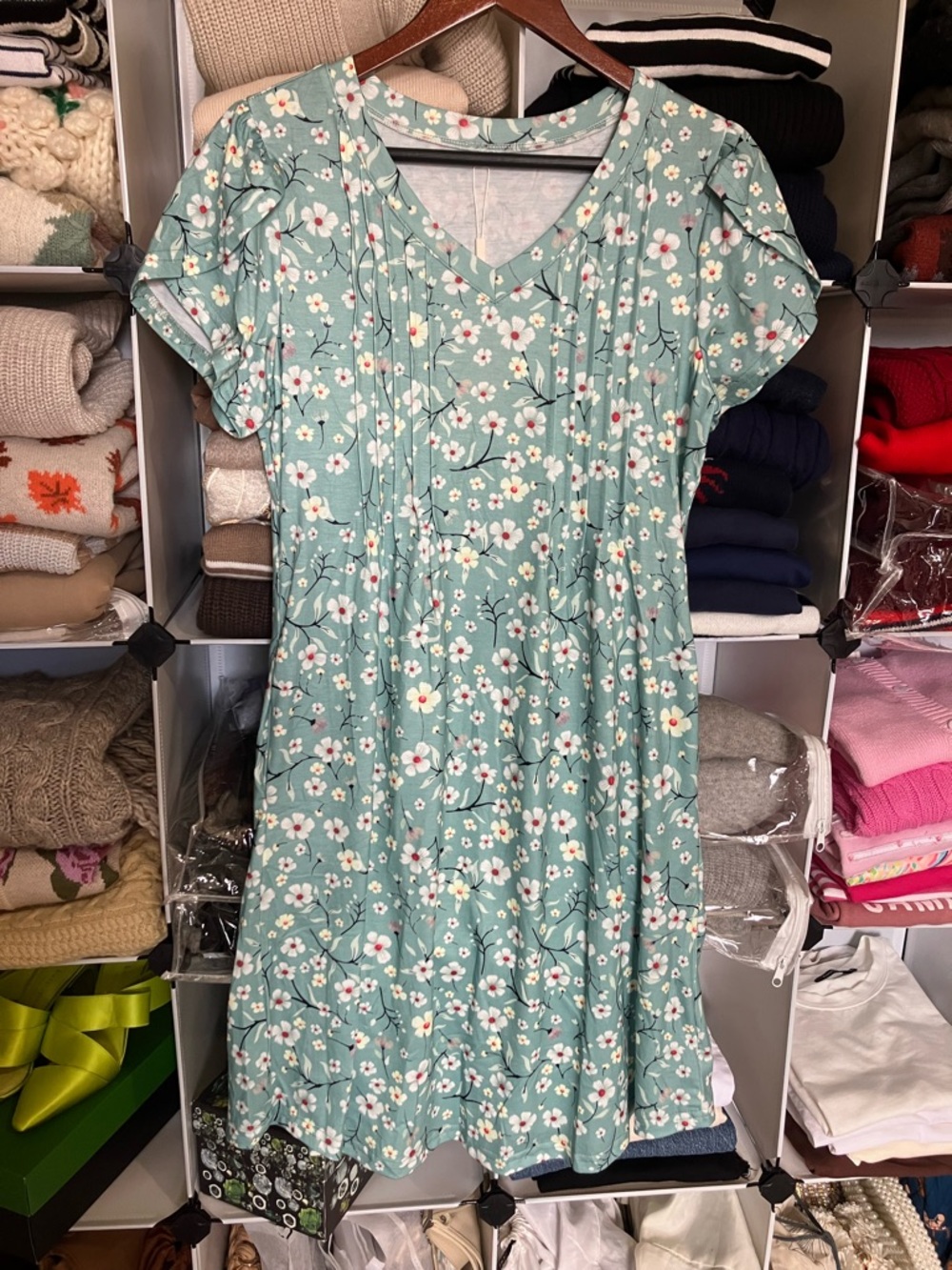 NWT Floral Knit Dress with Pockets